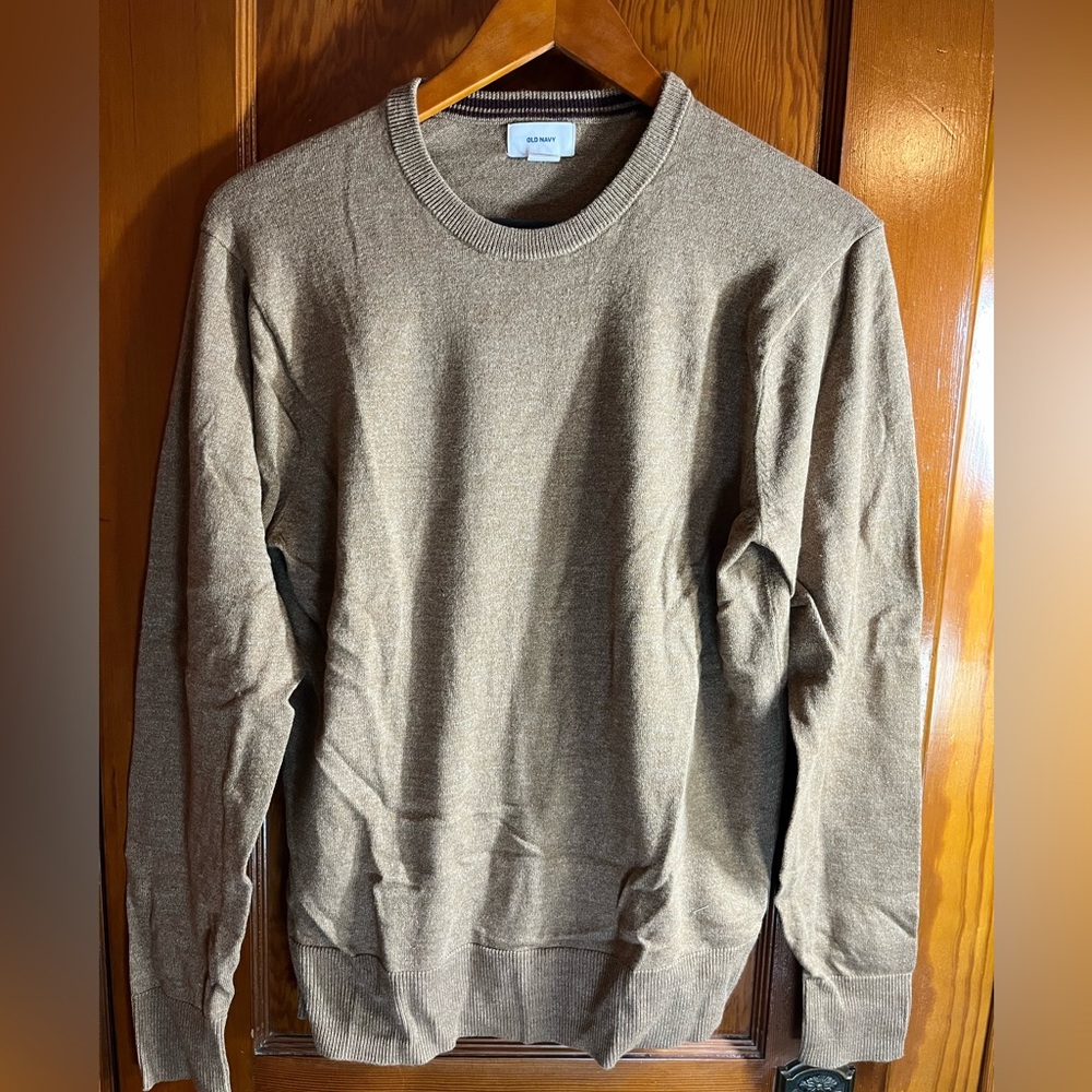 Men’s Old Navy light cotton sweater brown, small, slim fit